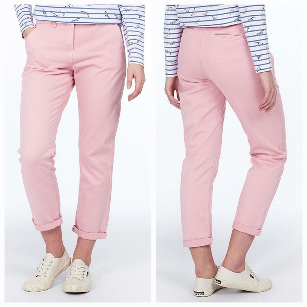 Barbour Soft Pink Women's Cropped Pants